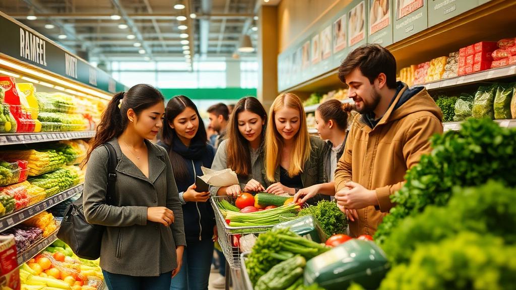 Estudiante latinoamericano trabajando en supermercado en Irlanda