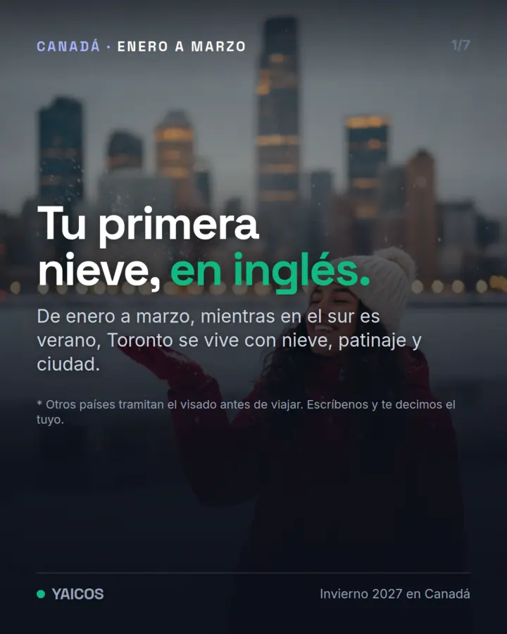 Tu primera nieve en inglés: de enero a marzo en Toronto